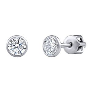 Strieborné náušnice kôstky Jenis s Brilliance Zirconia 4 mm