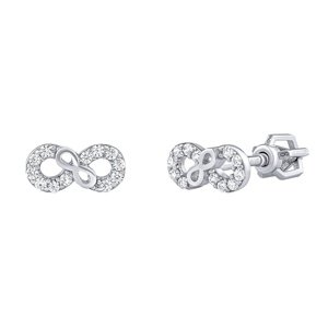 Strieborné náušnice Infinity Arie s Brilliance Zirconia