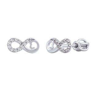 Strieborné náušnice Infinity Arni s Brilliance Zirconia