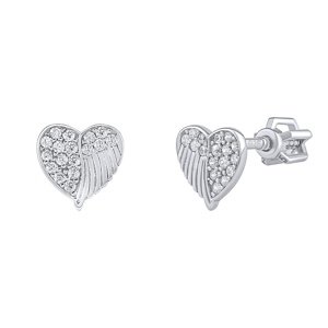 Strieborné náušnice srdce Carline s Brilliance Zirconia