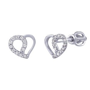 Strieborné náušnice srdce Izzy s Brilliance Zirconia