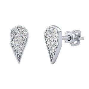 Strieborné náušnice anjelské krídla Winnie s Brilliance Zirconia