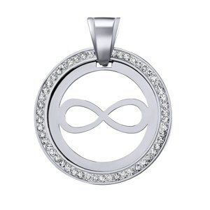 Prívesok Infinity Russell v krúžku z chirurgickej ocele s Brilliance Zirconia