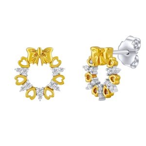 Strieborné/pozlátené náušnice Missy s Brilliance Zirconia