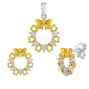 Strieborná/pozlátená súprava šperkov Missy s Brilliance Zirconia
