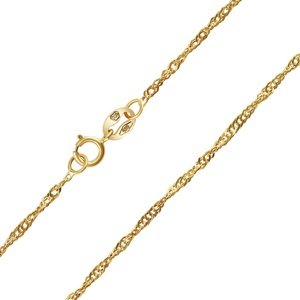Zlatá retiazka Singapur 1,4 mm - Y variant 38cm