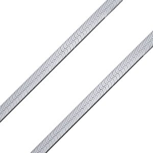 Oceľový plochý náhrdelník hádok Valencia 4 mm