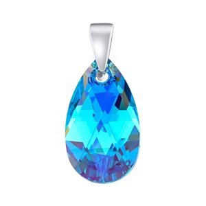 Strieborný prívesok Jelly v tvare kvapky Swarovski® Crystals Aquamarine