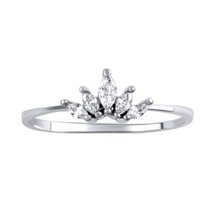 Strieborný prsteň Tiana s Brilliance Zirconia v tvare korunky veľkosť obvod 55 mm