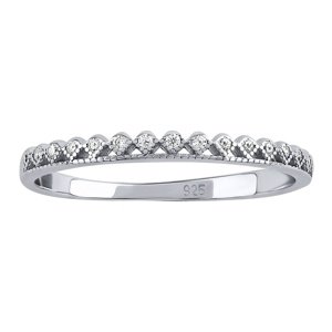 Strieborný prsteň Titty s Brilliance Zirconia veľkosť obvod 48 mm