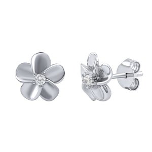 Strieborné náušnice Deuce kvetinky s čírymi Brilliance Zirconia