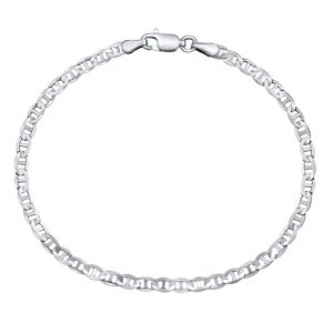 Strieborná retiazka na ruku Marine 3mm - rhodiovaná variant 18 cm