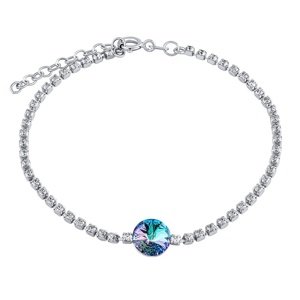 Strieborný náramok Clowie so zirkónmi a Swarovski® Crystals Vitrail Light