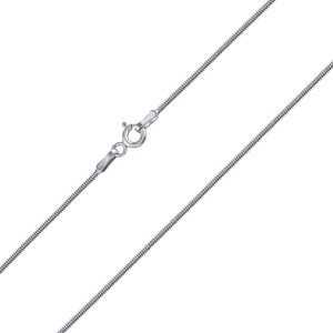 Strieborná retiazka hadík 1,3mm - rhodiovaná variant 70 cm