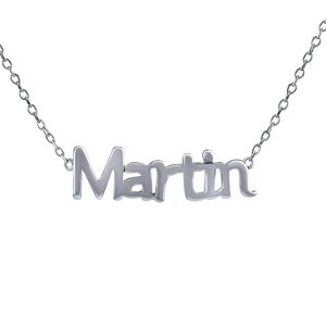 Strieborná retiazka s menom Martin