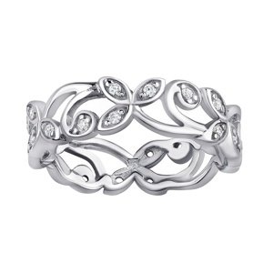 Strieborný prsteň Sarabi s Brilliance Zirconia veľkosť obvod 58 mm