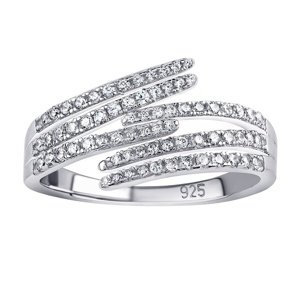 Strieborný prsteň Aimee s Brilliance Zirconia veľkosť obvod 61 mm