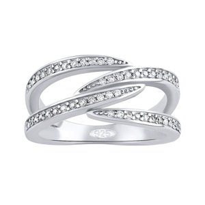 Strieborný prsteň Banea s Brilliance Zirconia veľkosť obvod 62 mm