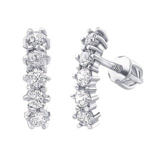 Strieborné náušnice Lela s čírymi Brilliance Zirconia