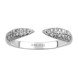 Strieborný prsteň Grappy s Brilliance Zirconia veľkosť obvod 58 mm