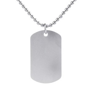 Strieborná guličková retiazka s príveskom Dog Tag