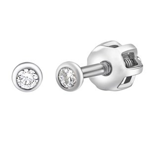 Strieborné náušnice kôstky Jenis s Brilliance Zirconia 2 mm