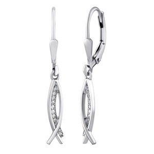 Strieborné visiace náušnice Arien s Brilliance Zirconia