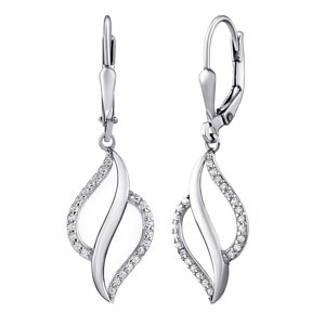 Strieborné visiace náušnice Arlette s Brilliance Zirconia