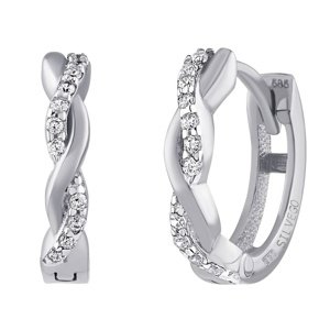 Zlaté náušnice kruhy Kyra z bieleho zlata s Brilliance Zirconia 13mm