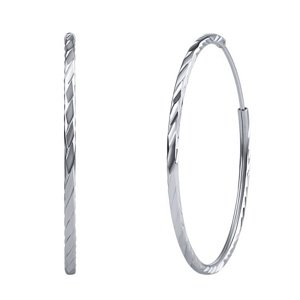 Strieborné náušnice kruhy Mina brúsené 20 mm