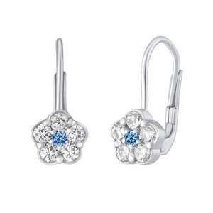 Strieborné detské náušnice so Swarovski® Zirconia