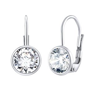 Strieborné náušnice s čírymi Swarovski® Zirconia