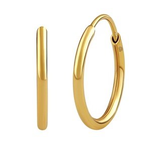 Zlaté náušnice kruhy Lindsey 13 mm