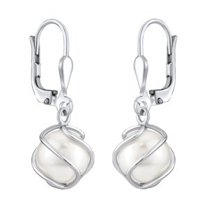 Strieborné náušnice so Swarovski® Perlou
