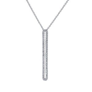 Diamantový náhrdelník tyčka Ciri v bielom zlate - 42 cm