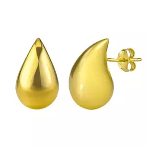 Strieborné náušnice kvapky Sperancia 10 mm pozlátené 18kt žltým zlatom