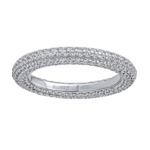 Strieborný prsteň Cleolynd s čírymi Brilliance Zirconia veľkosť obvod 54 mm