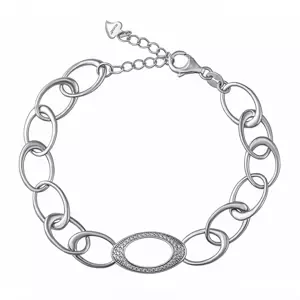 Strieborný náramok Dayna s Brilliance Zirconia 17,5 + 3 cm