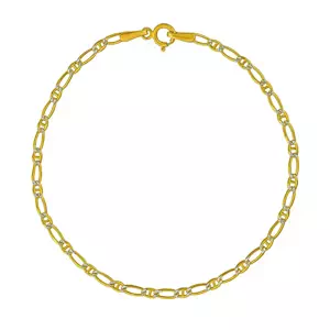 Zlatý náramok Figaro 2,2 mm - Y variant 17 cm