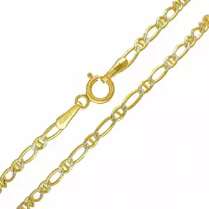 Zlatá retiazka Figaro 2,2 mm - Y variant 42 cm