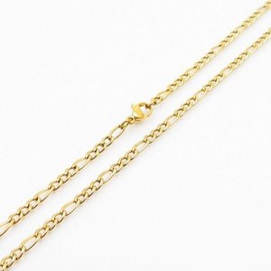 Pozlátený náhrdelník Figaro z chirurgickej ocele 3 mm variant 60 cm