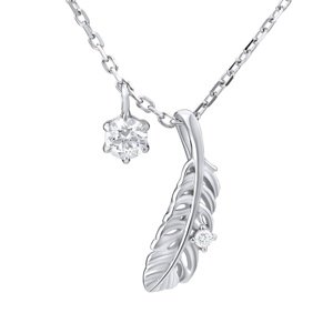 Strieborný náhrdelník s pierkom so Swarovski® Zirconia