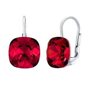 Strieborné náušnice so Swarovski® Crystals square 10 mm