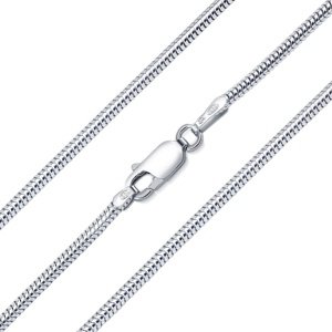 Strieborná retiazka hadík 1,6 mm - rhodiovaná variant 70 cm