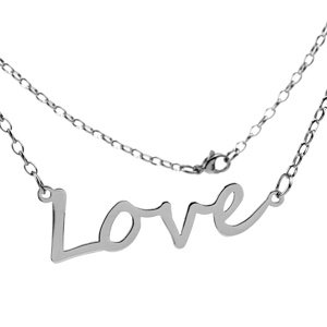 Retiazka z chirurgickej ocele a prívesok Love variant 40cm