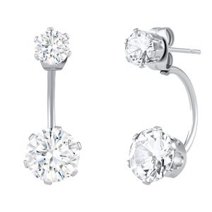 Oceľové náušnice Kirsten s čírymi Brilliance Zirconia