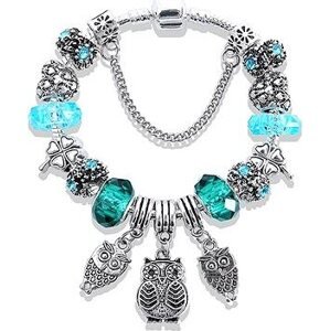 Silver Star Náramok – Green Charm Sova-1 – 21 cm