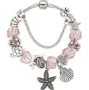 Silver Star Náramok – pink delfín B16024-2 – 19 cm