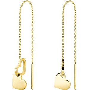 Rosefield Thread-chain Double Heart Earring Gold, JEDHG-J686