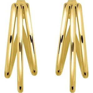 Rosefield Triple Hoops Gold 30 mm, JETHG-J573